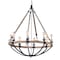 Maxim Lighting Lodge 8-Light 38" Wide Weathered Oak / Bronze Chandelier 20338WOBZ - alternate 1